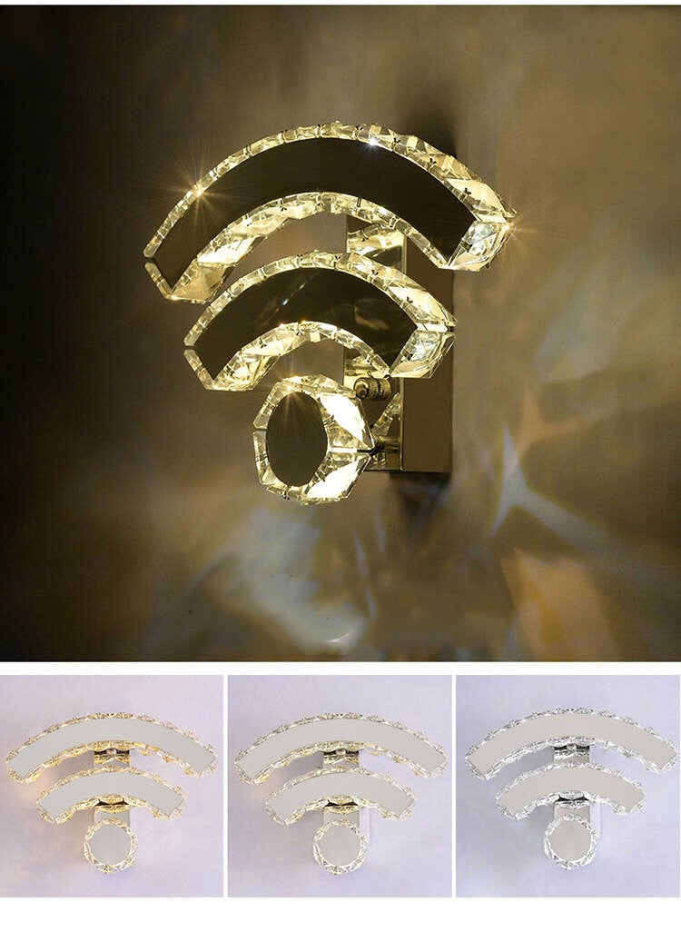 Crystal Wall Lamp Simple Led Living Room Background Wall Lamp Bedroom Bedside Lamp Corridor Wall Lamp