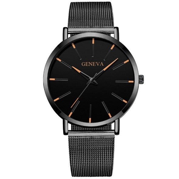 Mesh strap quartz watch