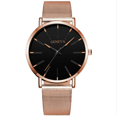 Mesh strap quartz watch